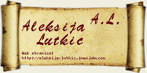 Aleksija Lutkić vizit kartica